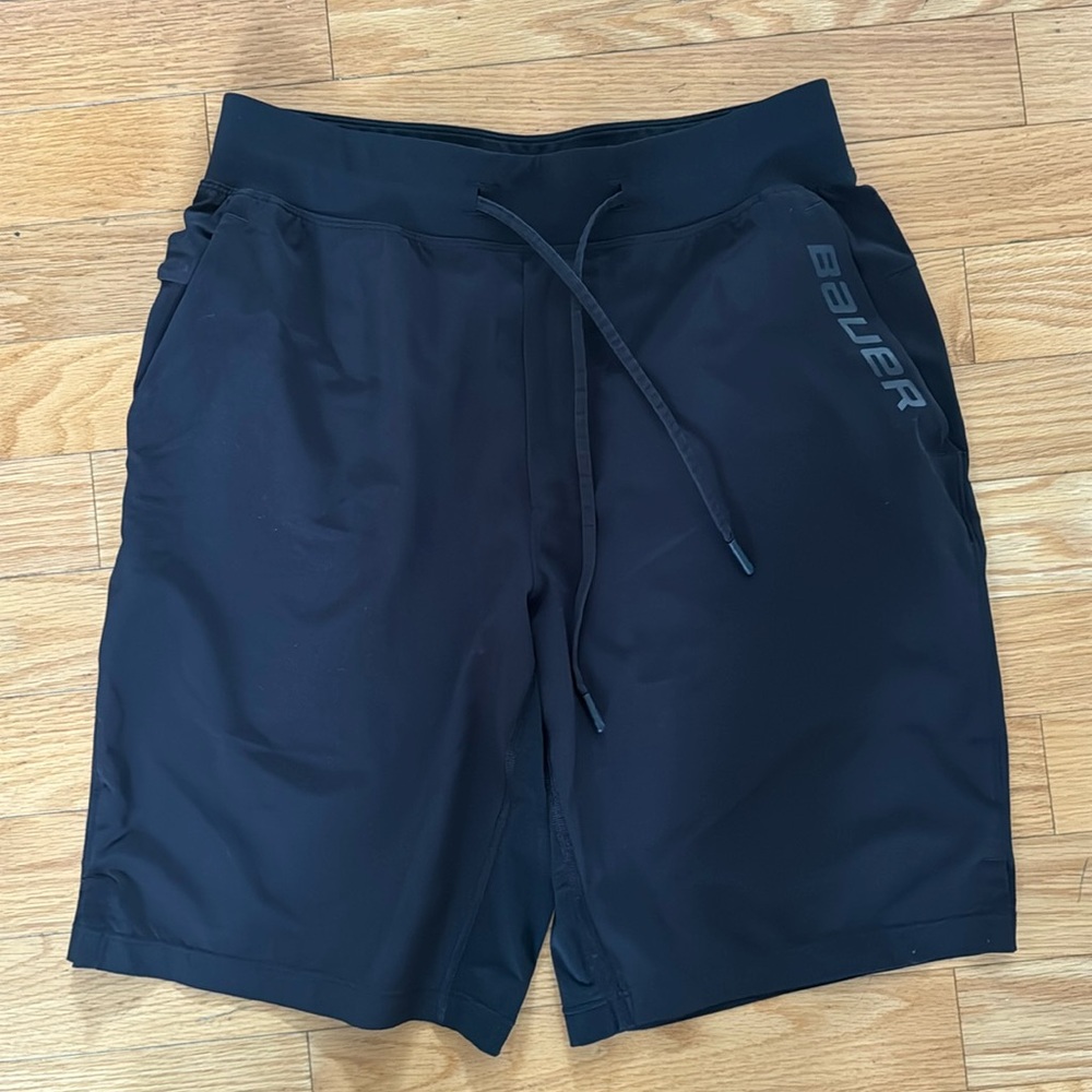 Men’s Black BAUER // lululemon T.H.E. SHORT 9" LINERLESS Shorts Size Small